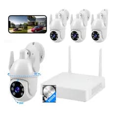 Kit Cftv 4 Câmeras Segurança Bullet Full Hd Nvr 500gb Branco