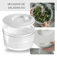 Secador Centrífuga De Salada Verduras Manual 5,5 Litros Ou