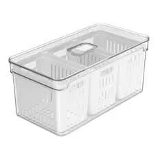 Organizador com Cesto Triplo Ou 5L Linha Clear Fresh