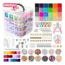 Kit Miçangas Completo 12000p Para Fabricação Joias Pulseiras