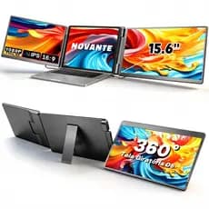 Monitor Portátil Expansor de Tela Dupla 15.6" FHD 1080p IPS, Tela Rotativa 360° para Notebook