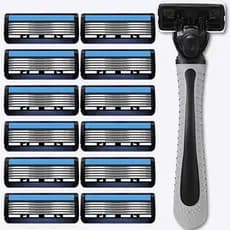 Navalha manual de barbear com 6 lâminas, cabeça de seis lâminas, suporte universal para navalha de sete lâminas FUVE