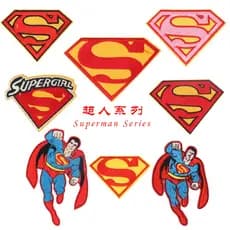 Patches de Tecido Bordados de Desenhos Animados Infantis da Série Superman para Decoração de Roupas e Bolsas, Apliques e