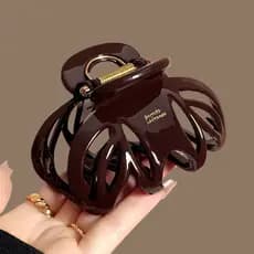 Presilha de cabelo em formato de abóbora, tamanho grande para cabelos grossos, requintada e versátil, com forte aderênci