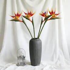 Pássaro do Paraíso Artificial de Haste Única, Planta Verde Falsa Estilo Nórdico, Arranjo Decorativo para Sala de Estar,