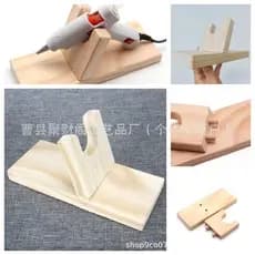 Suporte de madeira maciça com adesivo termofusível simples, acessório de ferramenta DIY, base adesiva universal para fix