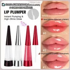 🦄 Lip Plumper | Batom Aumentador | Gloss Hidratante | Cuidado com Lábios | 6 Cores Disponíveis
