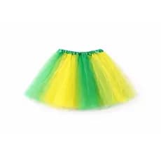 Saia Brasil de Tule verde e amarela