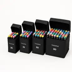 Caneta/canetinha Touch de Colorir kit 36/48/60 e 80 cores brinquedo educativo para livros de Colorir