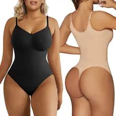 Body Modelador Feminino Sem Costura em PP, Macacão Modelador de Corpo Inteiro Plus Size com Alças, Roupa Modeladora de C