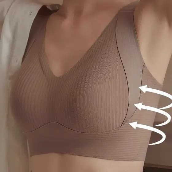 Sutiã Feminino Ajustável com Bojo Completo para Seios Grandes, Sutiã Antiflacidez Pequeno, Tamanho Grande, Sem Costura,