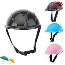 Capacete para Motocicleta YANNHOME para Animais de Estimação, Capacetes Ajustáveis de Cor Sólida para Cães, Segurança pa