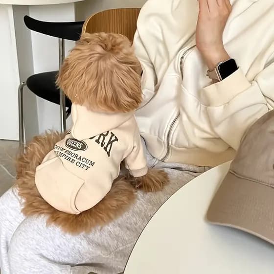 Moletom Quente para Cães e Gatos para Inverno e Outono, Design Simples e Moderno "NEW YORK 1998" Moletom para Animais de