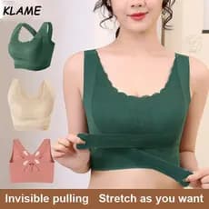 Sutiã Esportivo Sem Costura Tamanho Plus M-3XL para Mulheres, Bralette de Fitness à Prova de Choque para Corrida, Ajuste