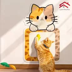 Arranhador para Gatos YANNHOME, com Pingente Aleatório, Adesivos de Tapete Arranhador para Gatos Montados na Parede, Sup
