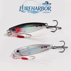 LUREHARBOR 7/10/15/20g Gancho Duplo Shore Fundição Placa de Ferro Flutuante Isca de Fundição Longa Isca Falsa