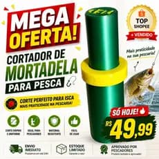🎣 Cortador de Mortadela para Pesca - corte rápido e uniforme!