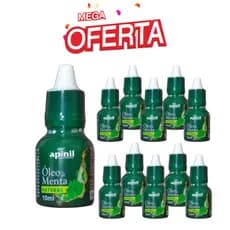 Kit 12 Óleo De Menta Natural Apinil - REFRESCANTE