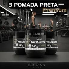 Kit 3 unid Pomada Preta Premium 240gr APINIL