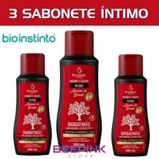 3 Sabonetes Íntimos Barbatimão Bio Instinto 200ml - pH Equilibrado e Fragrância Agradável