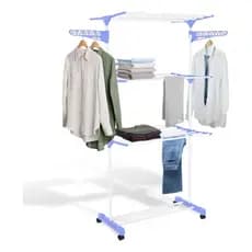 Varal De Roupa Aco Inox Dobravel Vertical Cor Prateado