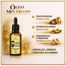 Óleo para Barba Men Valente 30ml Hidratação Brilho e Maciez Barba Masculina