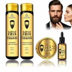 Kit Men Barba Completo Valente Shampoo Condicionador Balm e Óleo