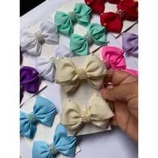 kit 10 pares de laços infantis /laços strass/laços menina com meia pérola /laços luxo