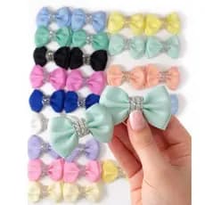 laços infantil,/kit 15 pares laços bebê /laço com strass/laços no bico de pato/acessórios infantil/laços delicados