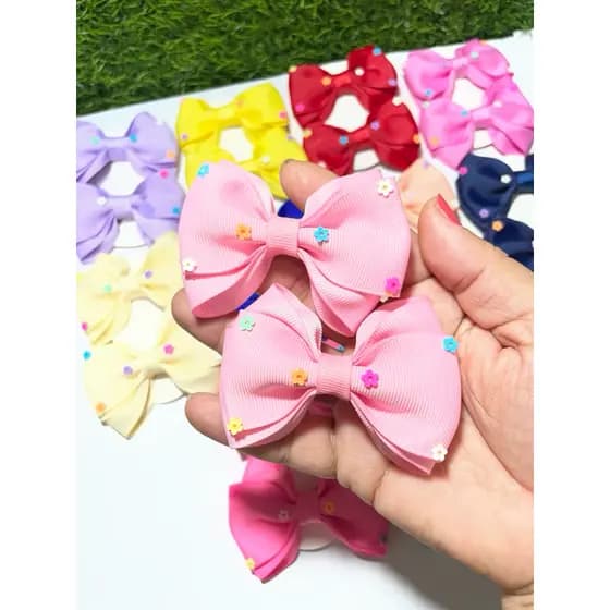 20 LAÇOS INFANTIS /LACOS MENINA/LACOS DE FLORZINHA /PARES LAÇO LUXO/LACOS COLORIDOS