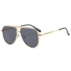 Óculos de Sol Aviador Clássicos para Homens e Mulheres, HD Anti-reflexo, Almofadas de Nariz Confortáveis, Armação de Met