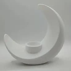 Jarro decorativo  Meia Lua Cores Branco e Preto, decoraçãocasa, decoraçãosala, decoraçãoquarto,lua,planta ornamentais