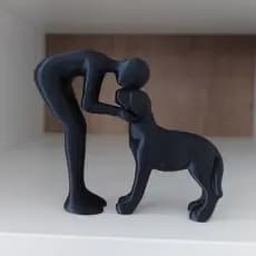 Amo meu cachorro Escultura minimalista moderna,pets,cachorro, decoração, decoraçãosala, decoraçãopetshop