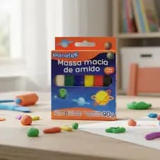 Massinhas de Modelar 6/ 12 Cores 180g Colorida Material Escolar Massa de Amido Escolar Arte