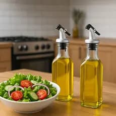 Conjunto 2 Galheteiro Porta Azeite Vinagre Com Dosador Vidro 150ml Armazenamento De Vidro Duhome