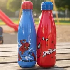 Garrafa Homem Aranha 600ml Spiderman  Garrafinha Plástica Squeeze  Infantil Passeio Duhome