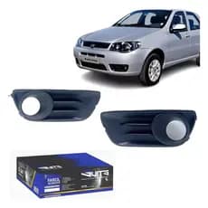 Grade Moldura Milha Palio Economy Way Com Furo 2008 A 2016 Preto Ambos Os Lados