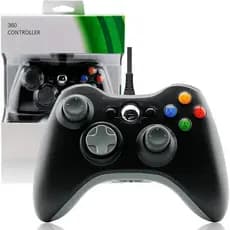 Controle USB Com Fio Para Xbox 360 Computador Notebook Preto - Compatível TV, PC e Android