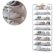 Sapateira Organizador Porta Sapatos 27 Pares 9 Andares Quarto Hall de Entrada Multiuso Livros Tênis