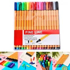 Canetas Coloridas Ponta Fina Fineliner 0.4mm Kit 24 Cores Vividas Caneta de Ponta Fina Fine Liner