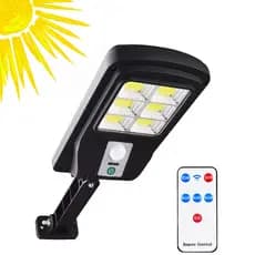 Refletor Solar Led Potente Prova Dágua Sensor Presença Controle Remoto Carregamento Solar