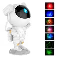 Luminária Astronauta Galáxia Projetor Astronauta Abajur Projetor de Luz Lampada Led com Controle
