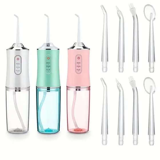 Irrigador Oral Portátil 360° Recarregável 3 Modos Limpeza Dental Profunda Aparelho Dentes Água