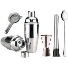 Conjunto De Coqueteleira 5 Peças 550ml Coqueteleiras De Aço Inoxidável Para Bartenders Profissionais