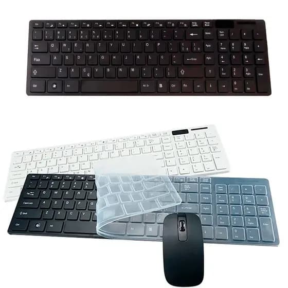 Teclado E Mouse Wireless Sem Fio Ultra Slim 2.4g Cor Do mouse Branco Teclado