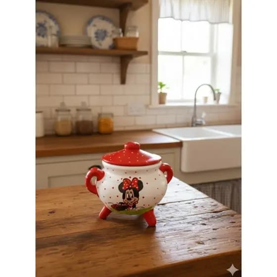 Pote Decorativo em Cerâmica Saleiro e Açucareiro para Cozinha