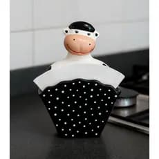 Vaca Porta Filtro de Café ou Guardanapo em Cerâmica Decorativa Cozinha