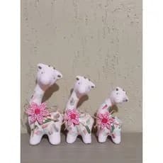 TRIO DE ENFEITE  PERSONALIZADO GIRAFA