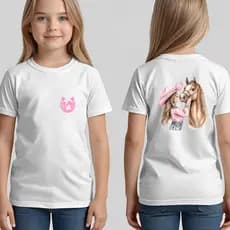 Camiseta Country Feminina Infantil Menina Boiadeira Fofa 100% Algodão Todos os Tamanhos
