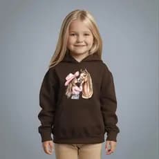 Blusa Casaco Moletom Infantil Boiadeira Rodeio Moda Western Algodão Confortável Resistente